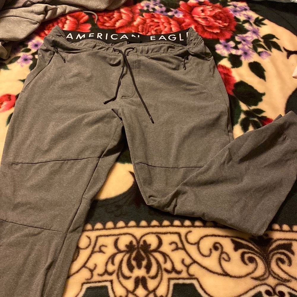 There grey joggers (really comfy)